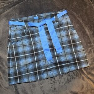 Nike Blue & Black Plaid, Mini Golf Skirt